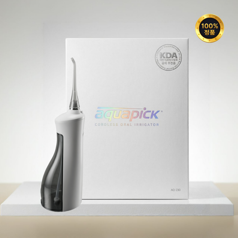 아쿠아픽 코드리스 구강세정기 화이트, AQ-230