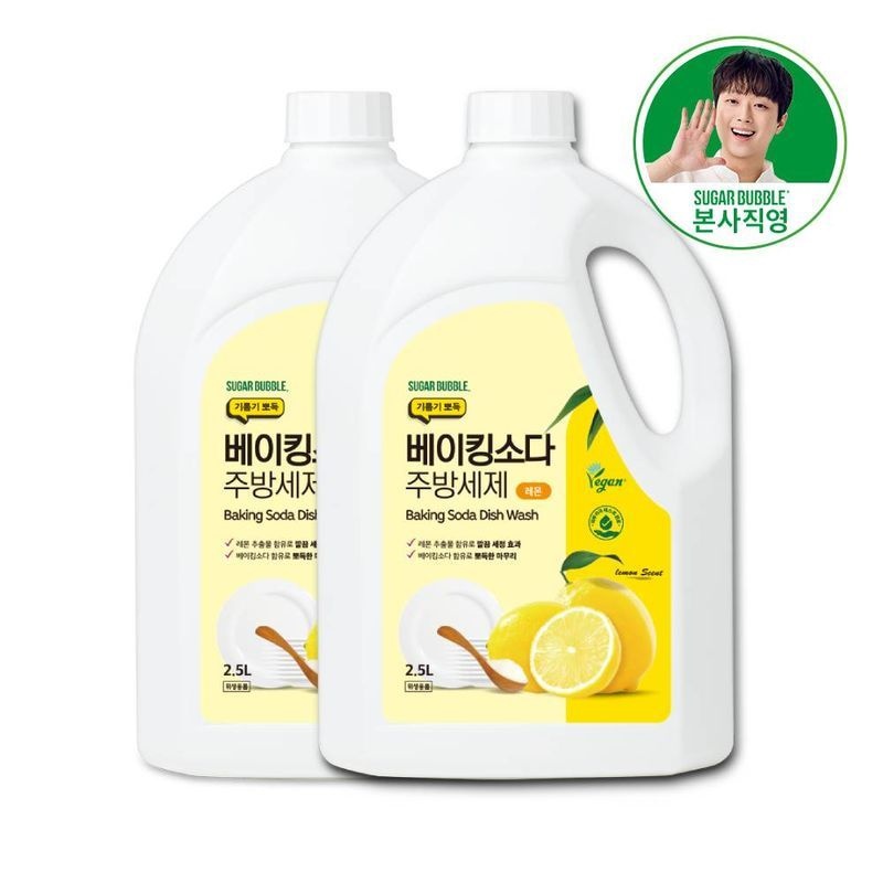 슈가버블 (eTV)슈가버블 베이킹소다 대용량 주방세제 레몬 2.5L x 2개[35774361]