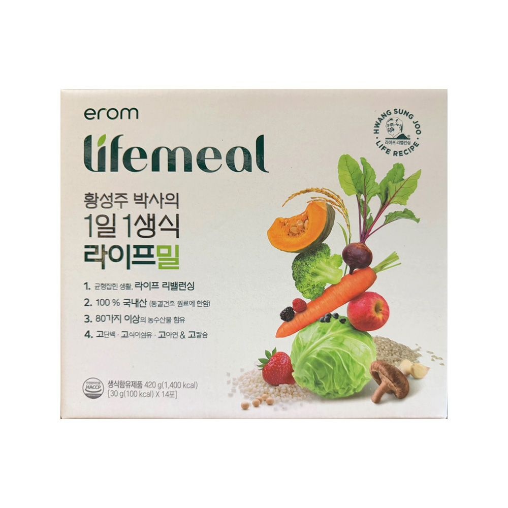 이롬 황성주 1일1생식 라이프밀 30g x 14포 1개 / 써클