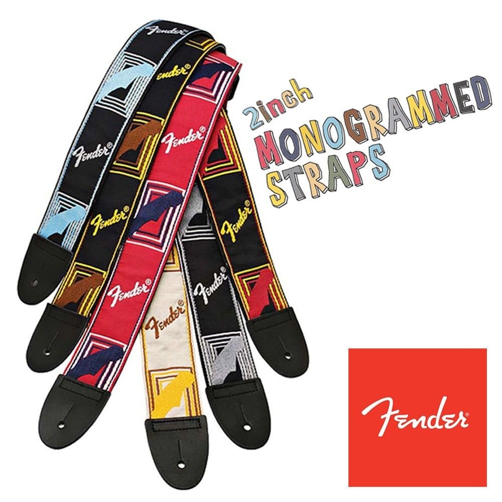 펜더 모노그램 기타 스트랩 어쿠스틱 통기타 베이스 일렉기타 코튼 멜빵 Fender MonoGrammed Guitar Strap