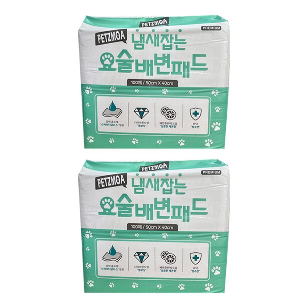 코비마운틴 페츠모아 냄새잡는 요술배변패드 100장 2개 / 써클
