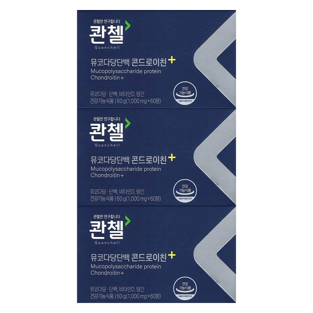 콴첼 뮤코다당단백 콘드로이친 플러스 1000mg x 60정 3개 / 써클