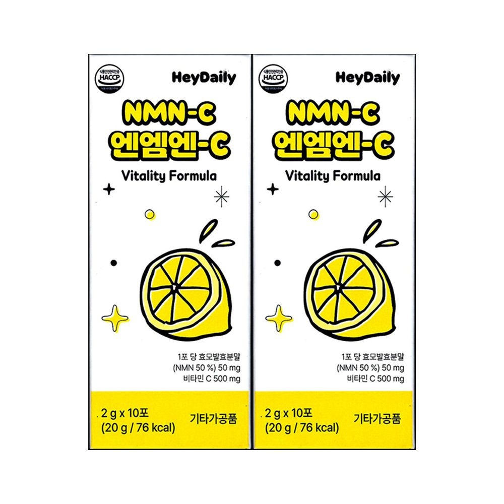 헤이데일리 NMN-C 천연 NMN 비타민C 레몬맛 10포 2개 / 써클