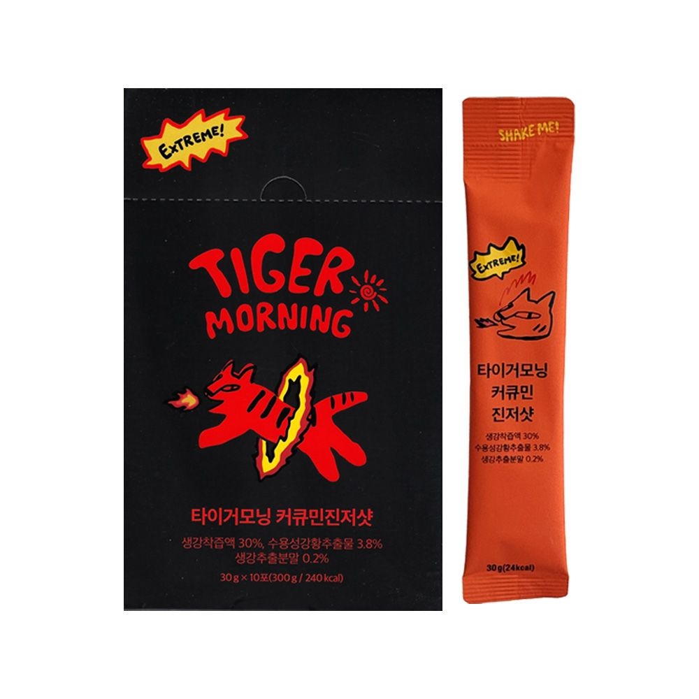 타이거모닝 커큐민 진저샷 레몬 강황 스틱 30g x 10포 1개 / 써클