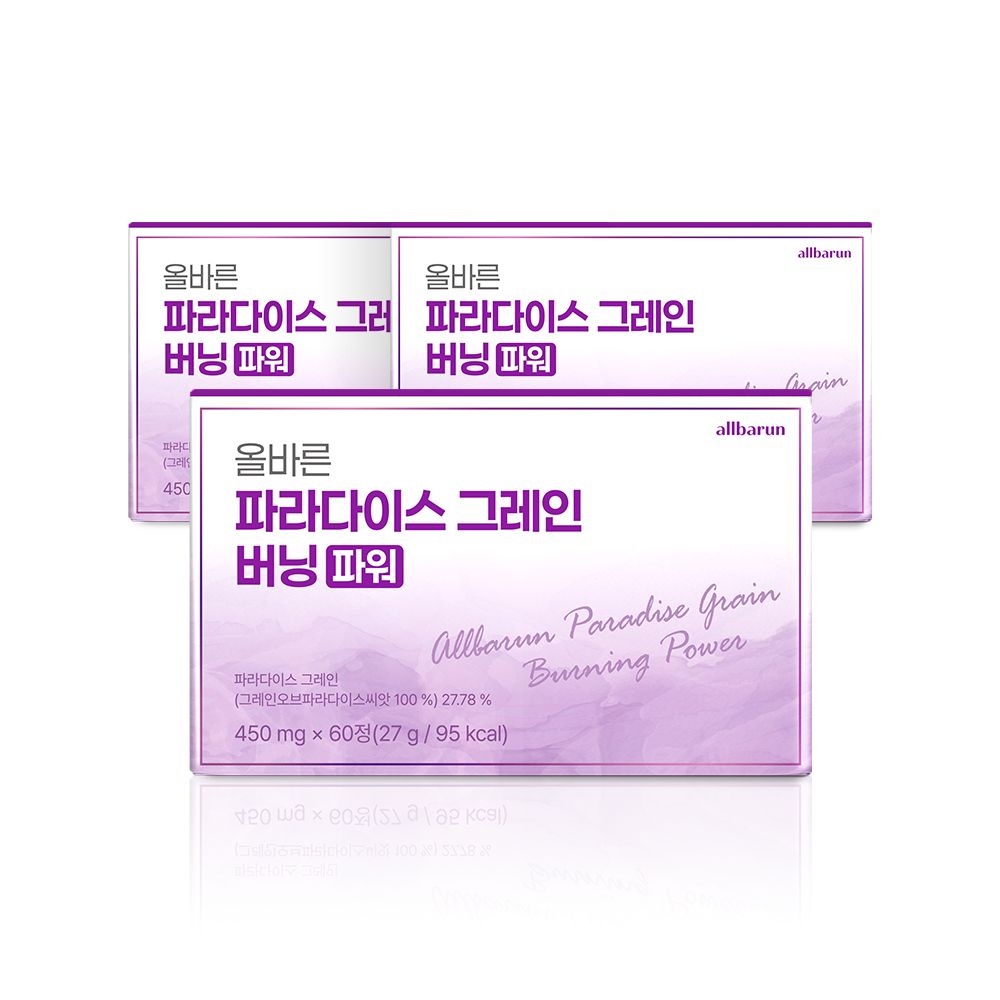 올바른 [본사직영] 올바른 파라다이스 그레인 버닝 파워 60정 x 3박스