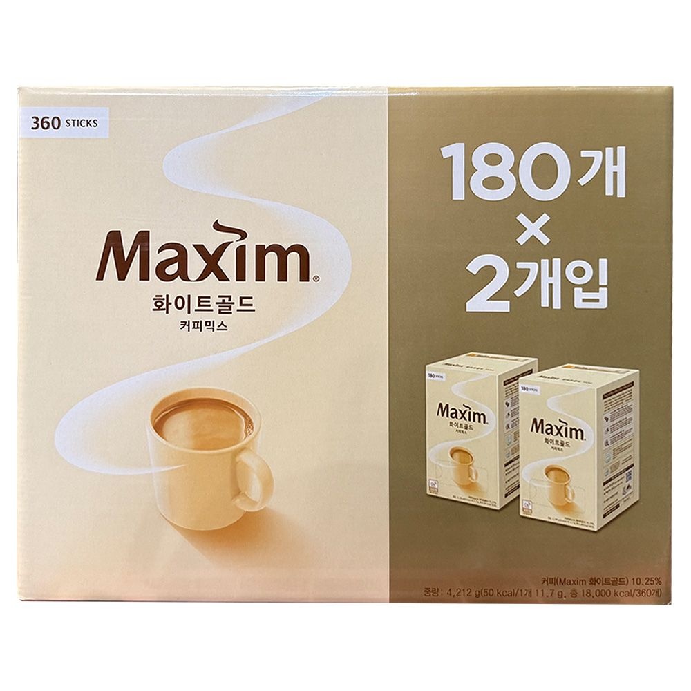 동서식품 맥심 화이트골드 커피믹스 360T (180T 2개)