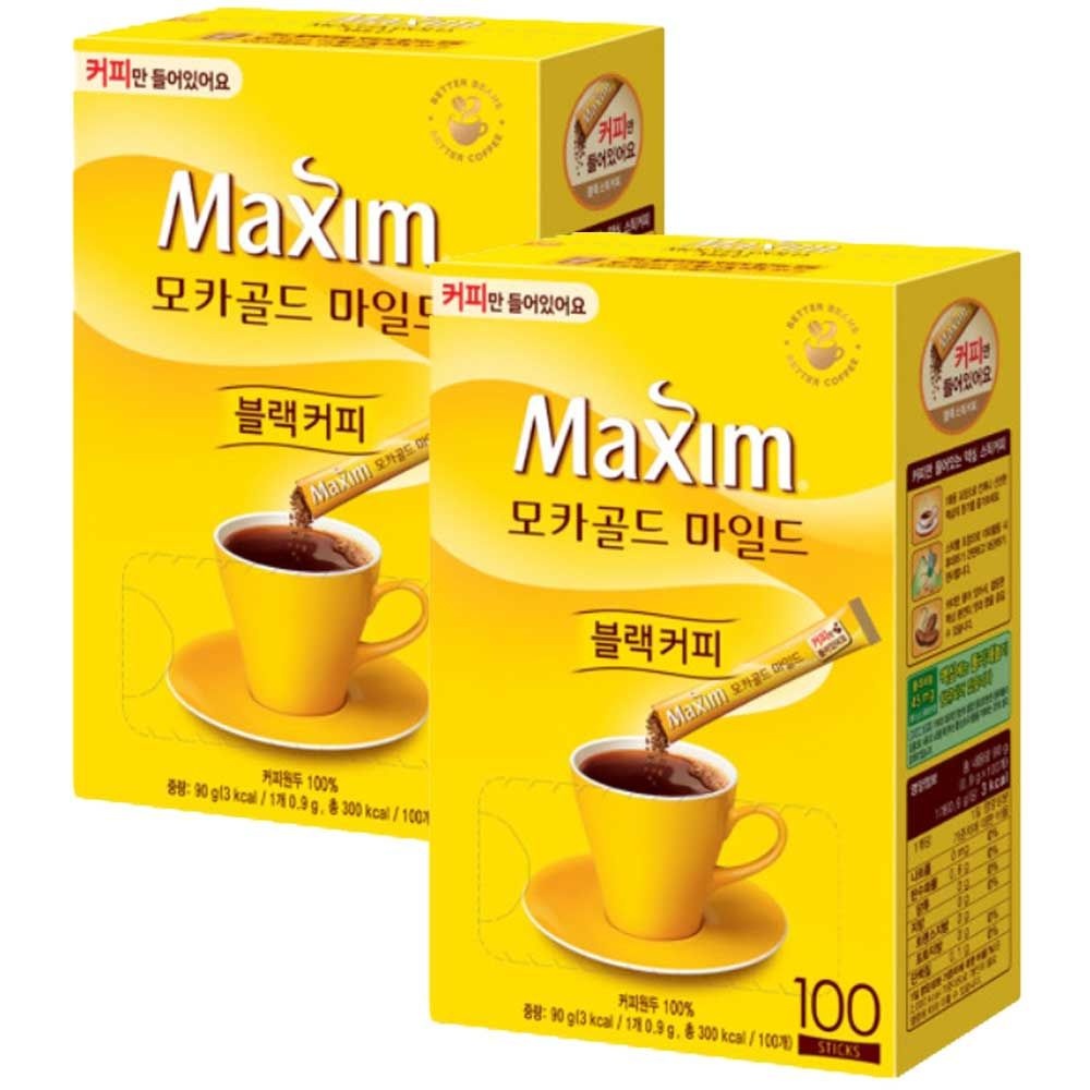 동서식품 맥심 모카골드 블랙커피 커피만 200T (100Tx2박스)
