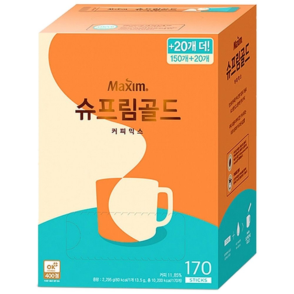 동서식품 동서 맥심 슈프림골드 커피믹스 170T (150T+20T)