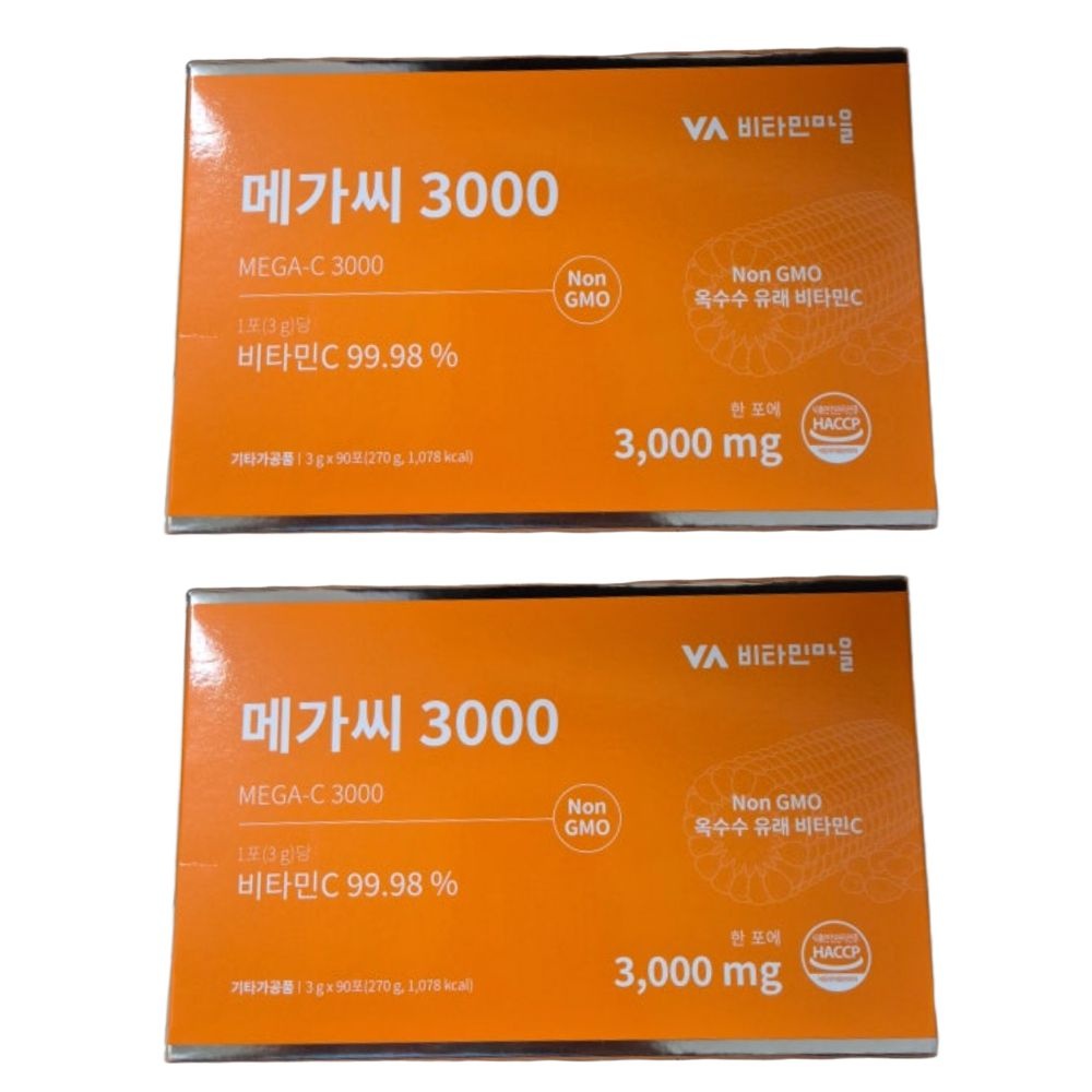 비타민마을 메가씨 3000 비타민C 분말 스틱 270g 2개