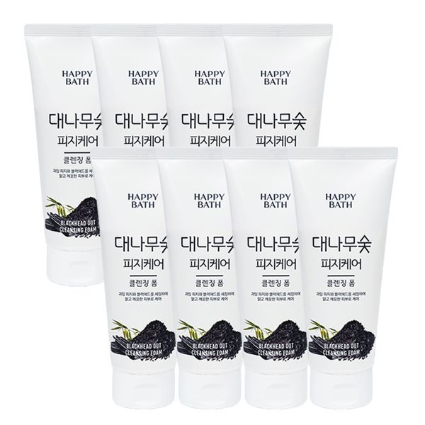 해피바스 대나무숯 피지흡착 클렌징폼 200g x8
