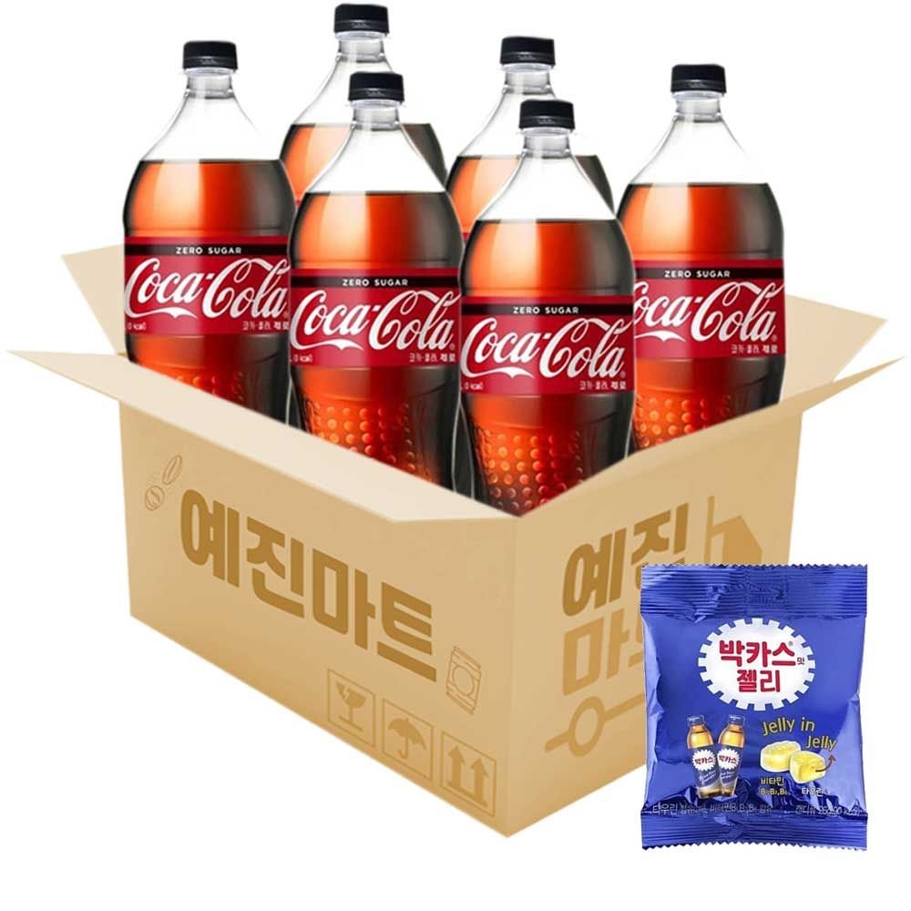 코카콜라 예진마트 코카콜라 제로 업소용 1.25L x 6PET+박카스젤리