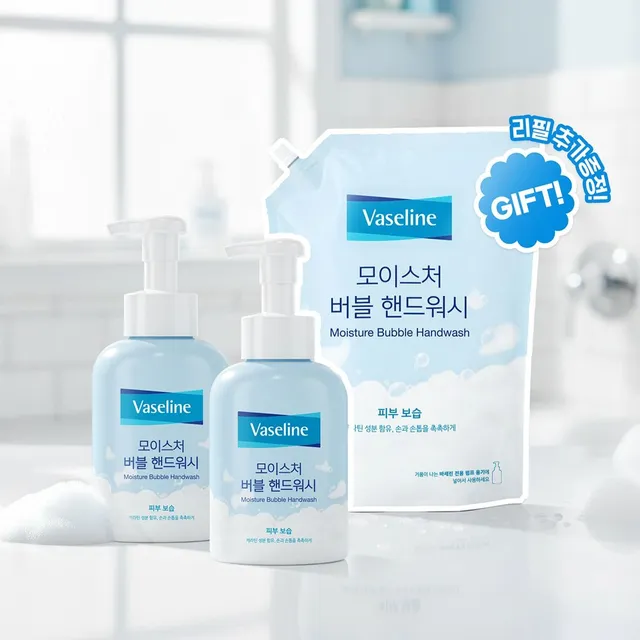 바세린 [알뜰구성] 바세린 모이스처 핸드워시 본품 500ml*2개 (+ 리필 900ml 특별증정)
