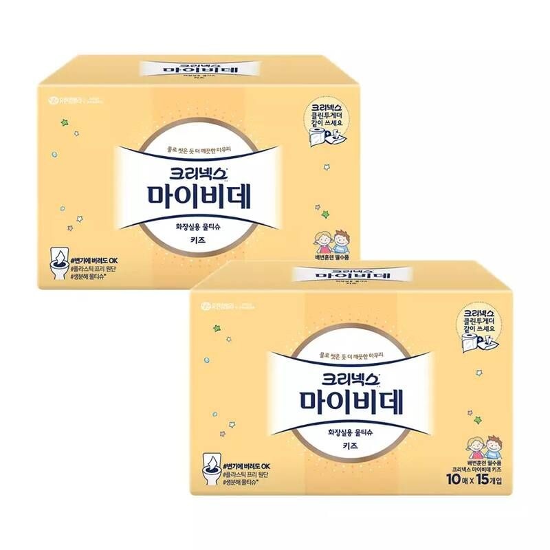 테온셀 크리넥스 마이비데 키즈, 10매, 15입, 2개(300매)