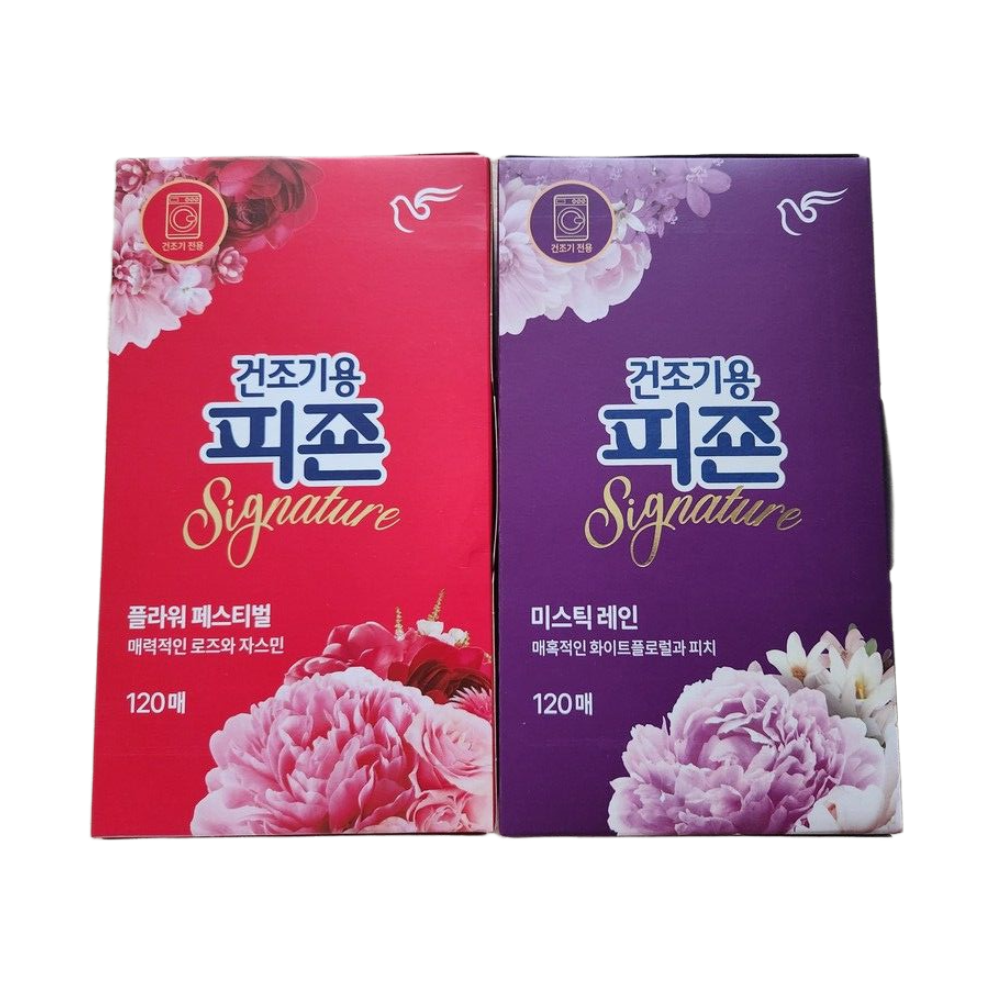 피죤 드라이시트 120매 2개(미스틱+플라워)