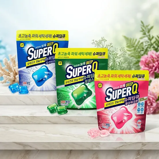 고농축 캡슐세탁세제 100개입+100개입 (오션브리즈/플라워코튼/포레스트)