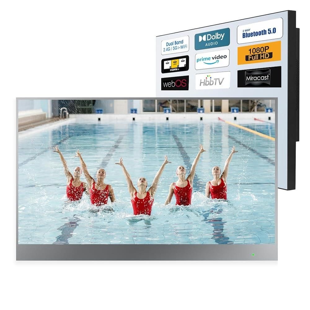 [해외] Soulaca 31.5인치 스마트 매직 미러 4K LED TV 욕실용 방수 IPX5 webOS 음성 제어 주방 ATSC DTV 튜너 럭셔리 호텔 스파 285103