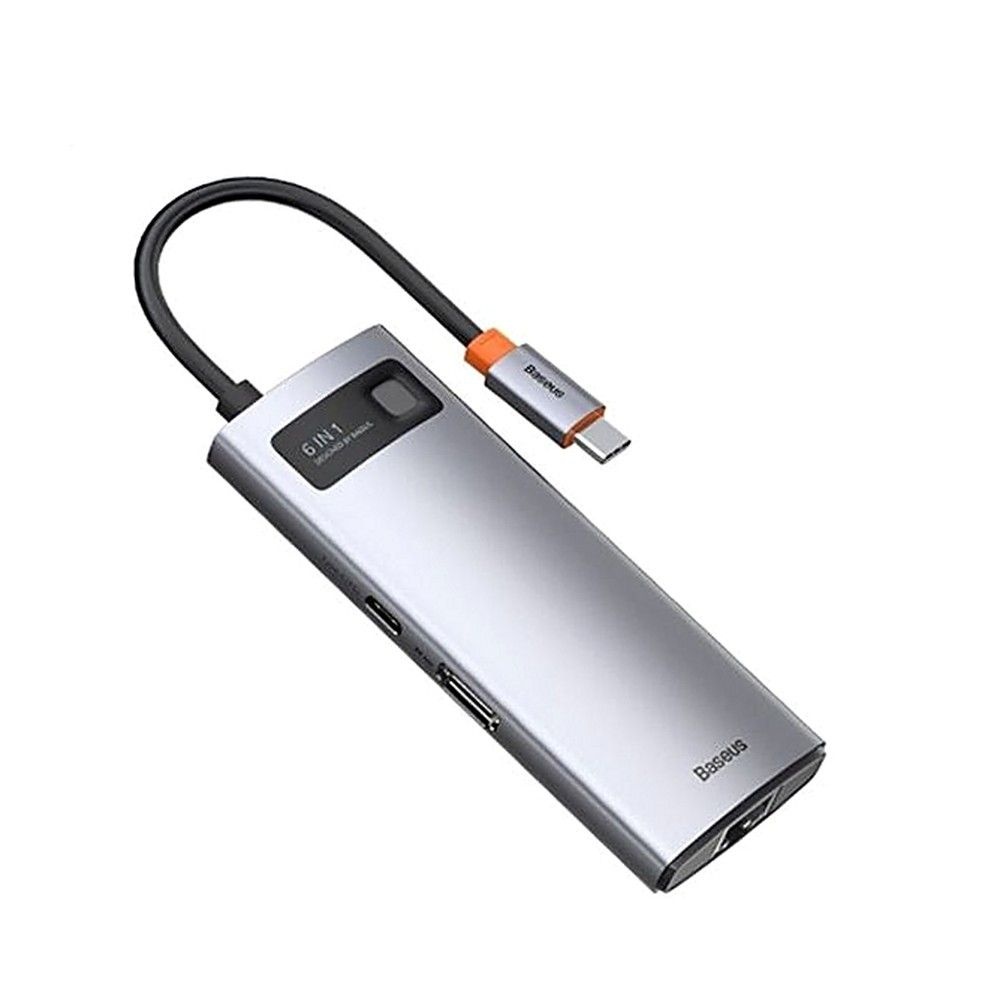 베이스어스 USB C타입 멀티허브 도킹스테이션 랜선 USB허브 노트북 6IN1