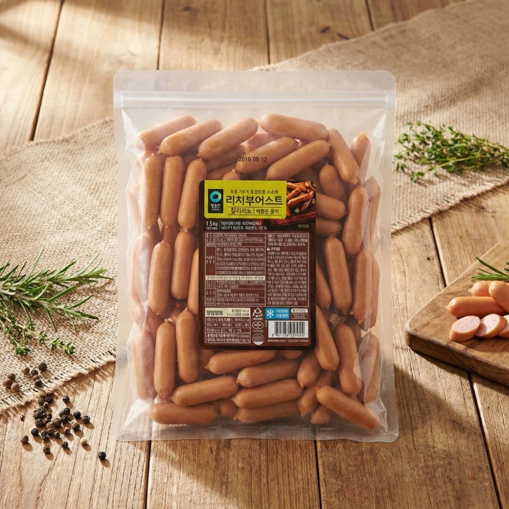 청정원 리치부어스트 할라피뇨 1.5kg, 1개