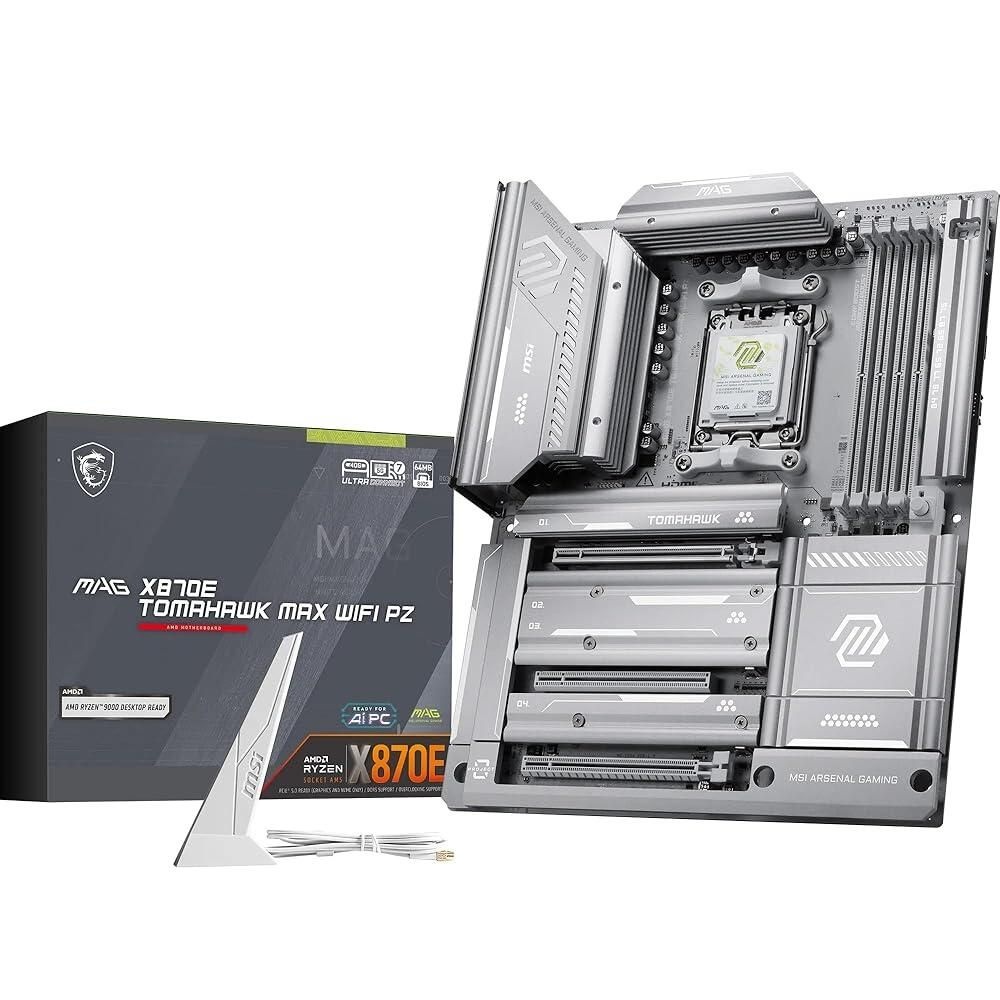 MSI [해외] MSI MAG X870E Tomahawk MAX WiFi PZ 마더보드, ATX - AMD Ryzen 9000/8000 / 7000 프로세서 지원, AM5 - DDR5 메모리 부스