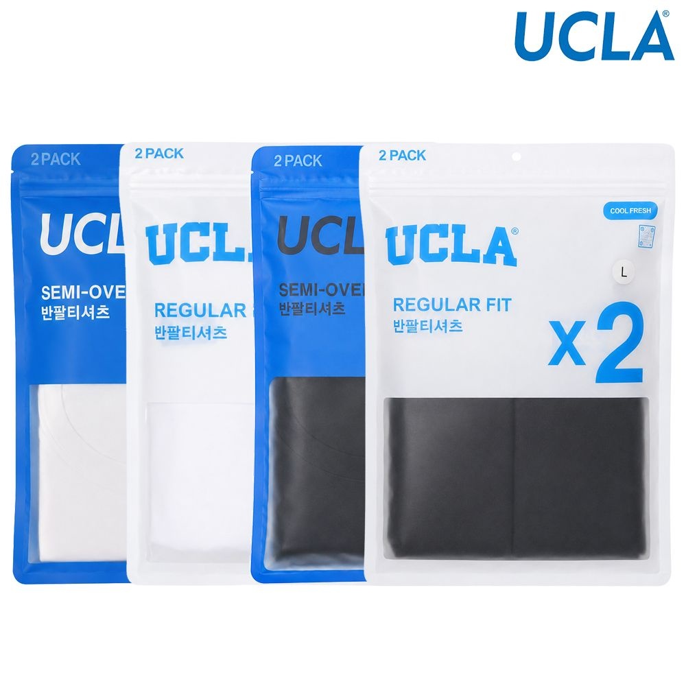 [롯데온] UCLA 남여공용 투팩 심플 로고 반팔 티셔츠 (16,550/3,000)
