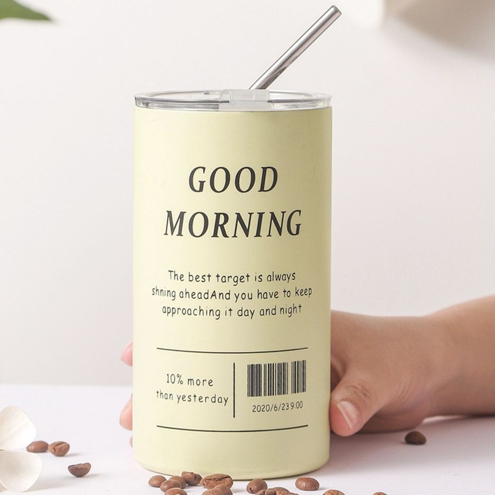 [픽글] 뚜껑 물병 물통 직장인 텀플러 보온보냉 빨대 텀블러 500ML