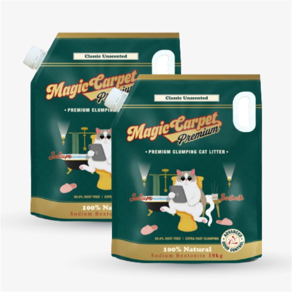 매직카펫 (현대Hmall) 매직카펫 고양이모래 벤토나이트 프리미엄 10kg x 2개입
