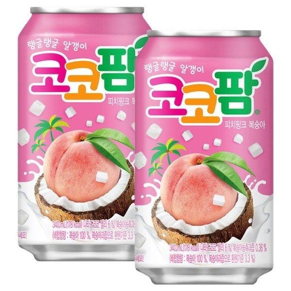 해태음료 해태 코코팜 피치핑크복숭아 340ml x 24캔