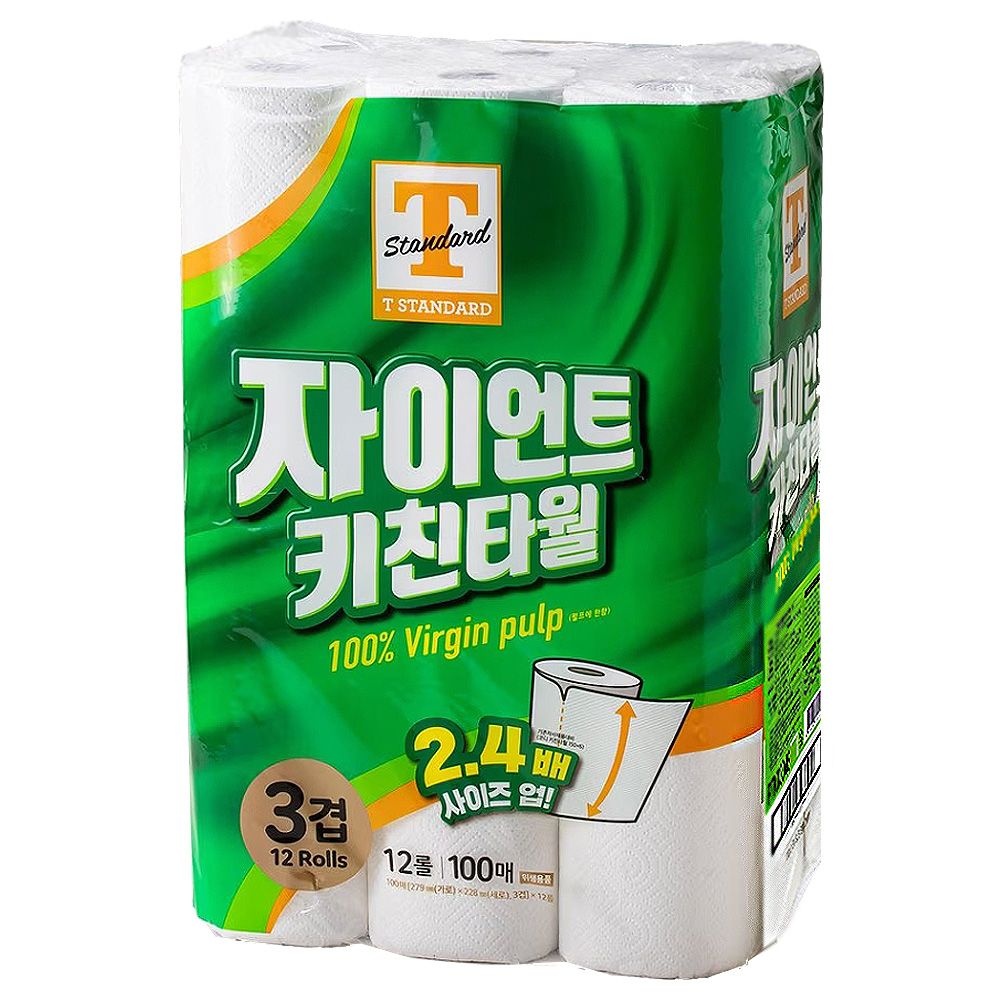 그래피티기타 T STANDARD 티스탠다드 자이언트 키친타월 100매 x 12롤
