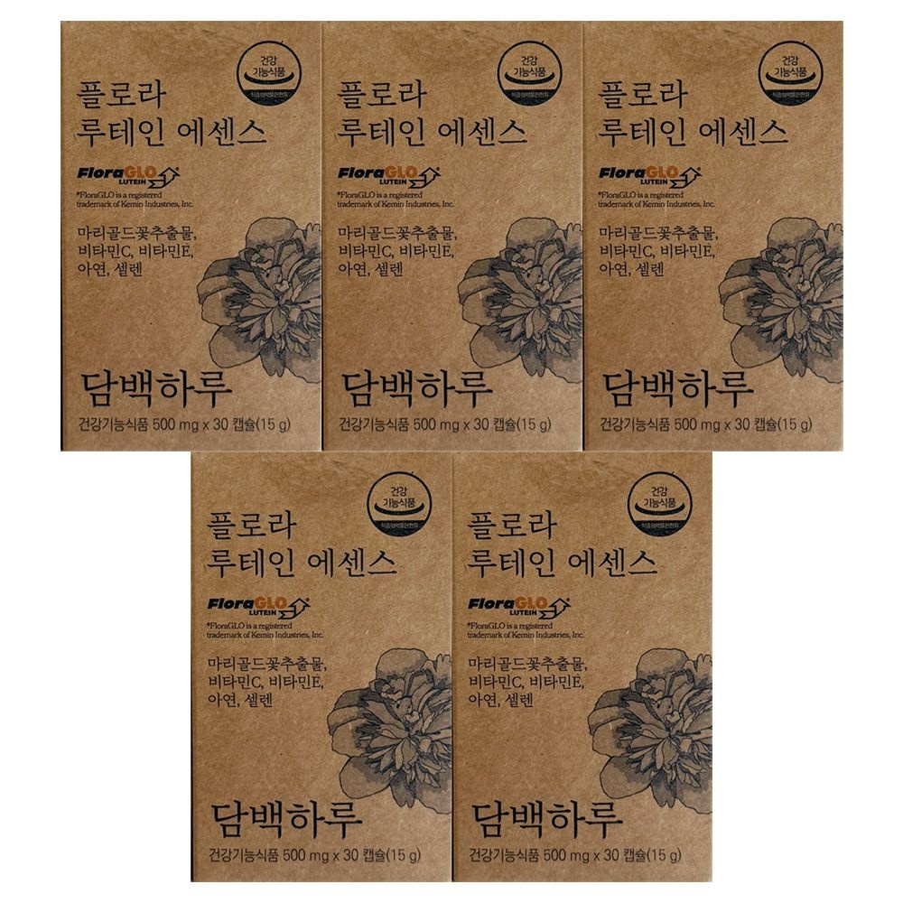 담백하루 플로라 루테인 에센스 500mg x 30캡슐 5개 / 써클