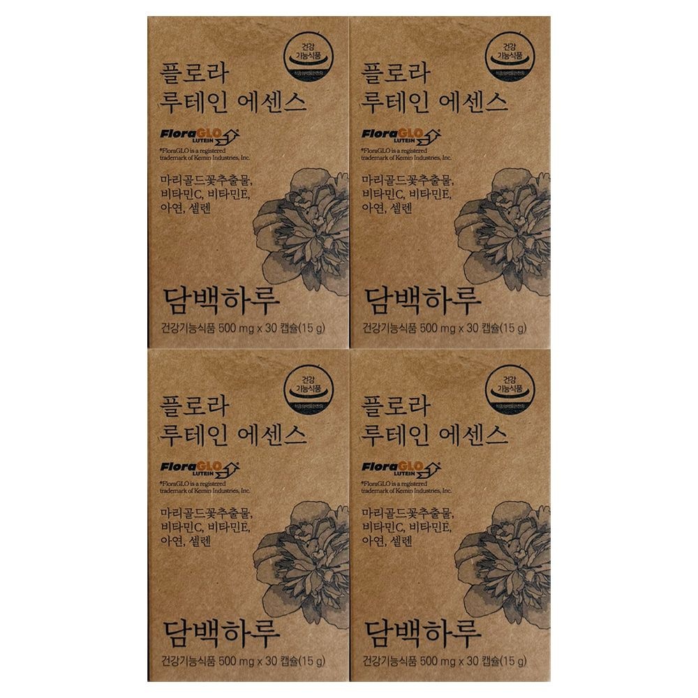 담백하루 플로라 루테인 에센스 500mg x 30캡슐 4개 / 써클