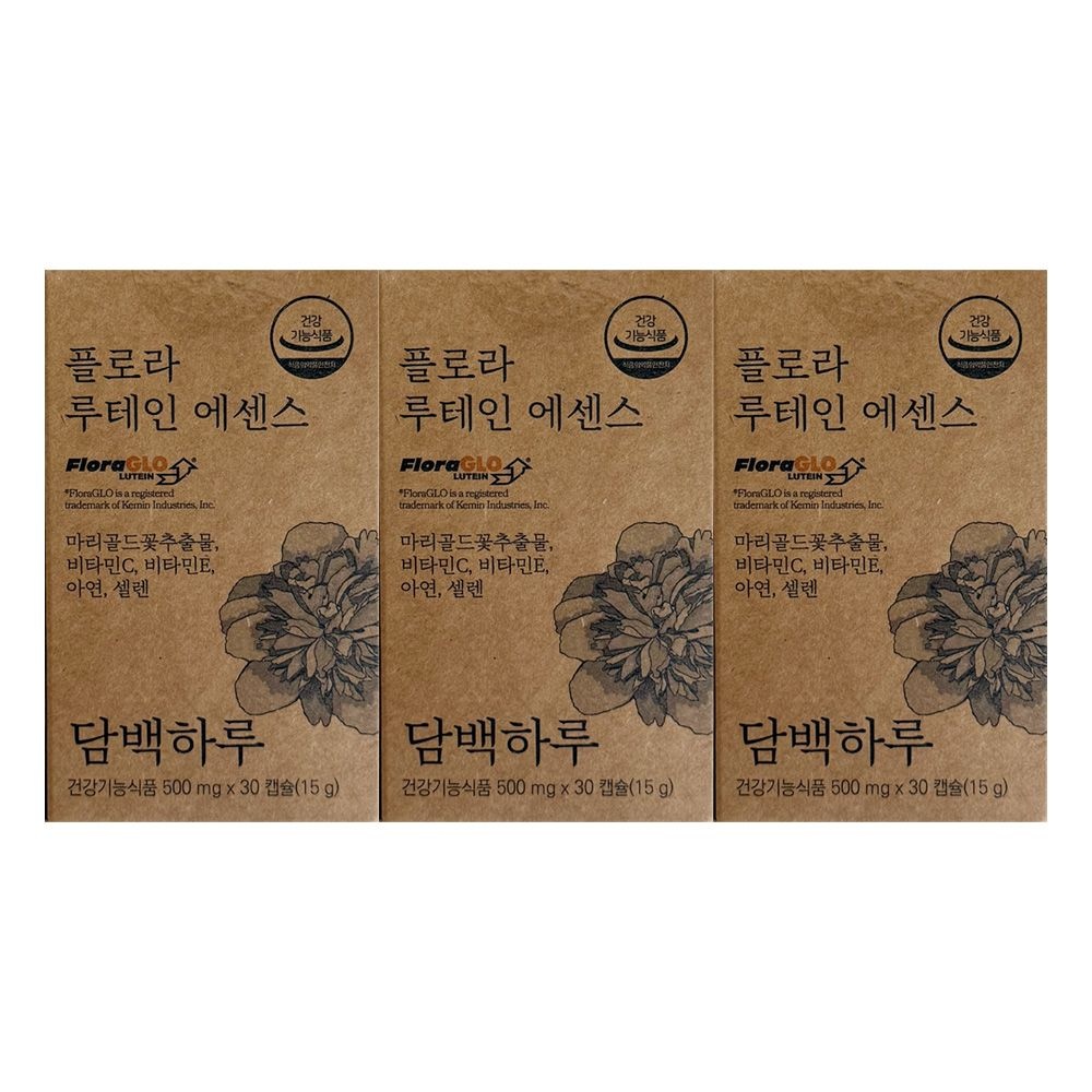 담백하루 플로라 루테인 에센스 500mg x 30캡슐 3개 / 써클