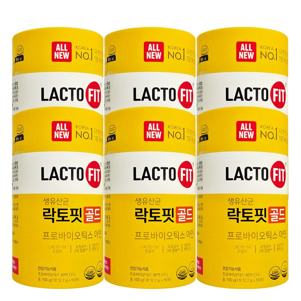 [오늘출발] 락토핏 종근당건강 락토핏 골드 생유산균 50포 6통 (10개월분) 온가족 건강
