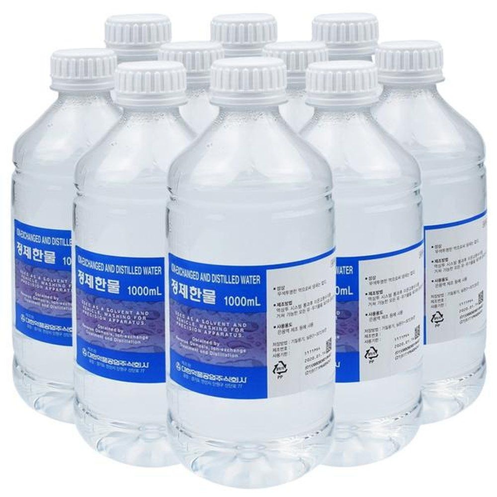 대한약품 정제한물 1000ml 10개1L 정제수 멸균 증류수