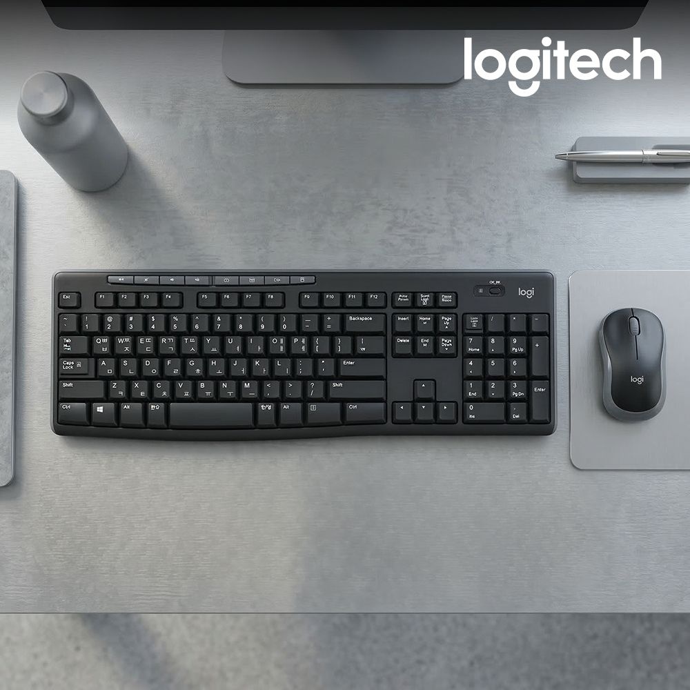 로지텍 (국내정품) 로지텍코리아 MK270r 무선 키보드마우스세트 한글자판, 2.4Ghz무선연결