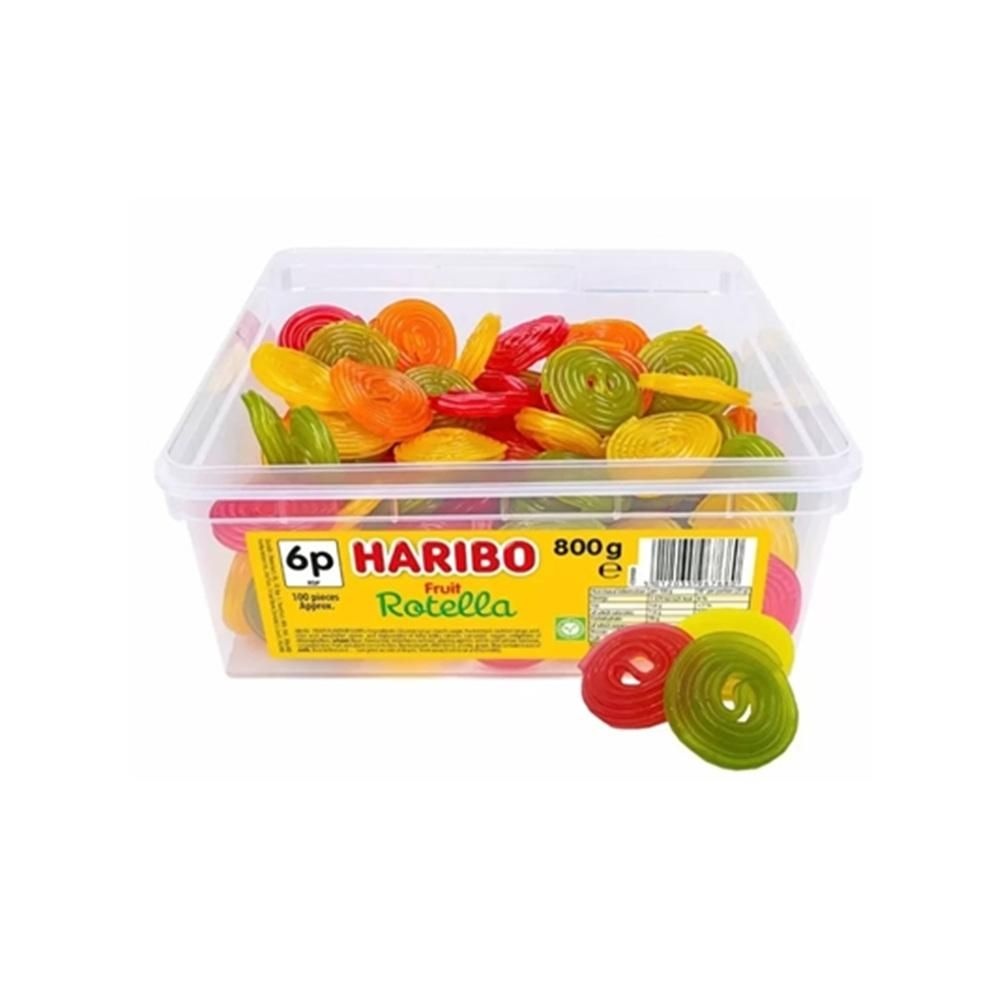 [해외] 하리보 로텔라 구미 젤리 800g Haribo Gummy Candy Tub Perfect for Parties and Snacking Filled with You