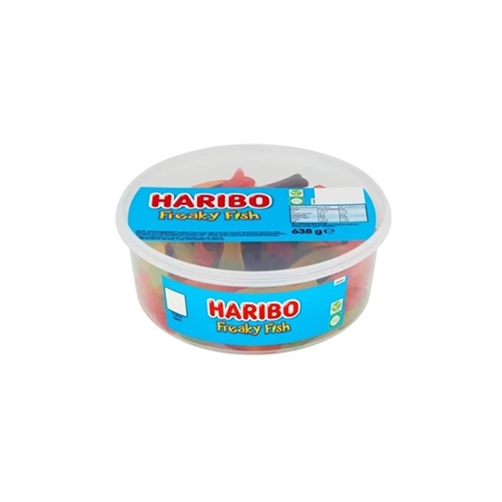 [해외] 하리보 프리키 피쉬 구미 캔디 638g Haribo Gummy Candy Tub - Perfect for Parties and Snacking Filled