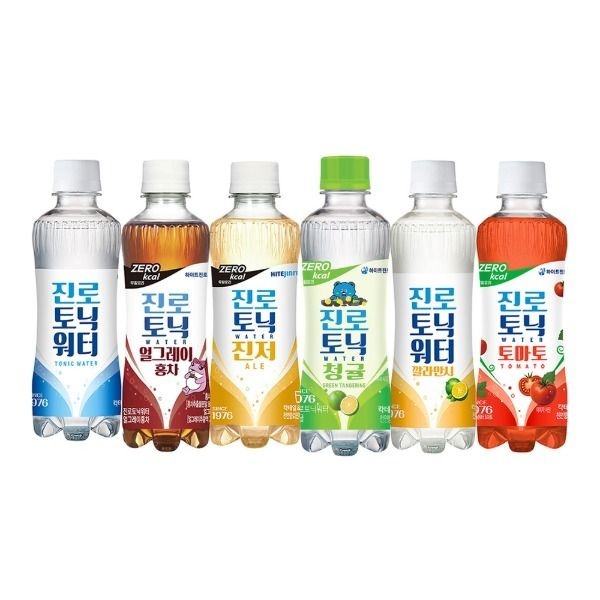 [온누리7%혜택]하이트진로 토닉워터 6종혼합 300ML x 24개 오리지널+홍차+진저+청귤+깔라만시+토마토