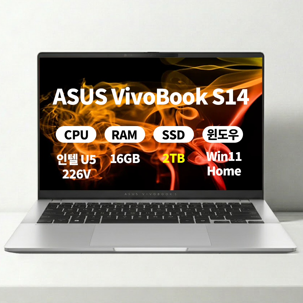 ASUS (오늘출발)(3종선물) ASUS 비보북 S14 S5406SAL-SF319W WIN11 16GB 2TB 마우스+패드+액정필름 ERW