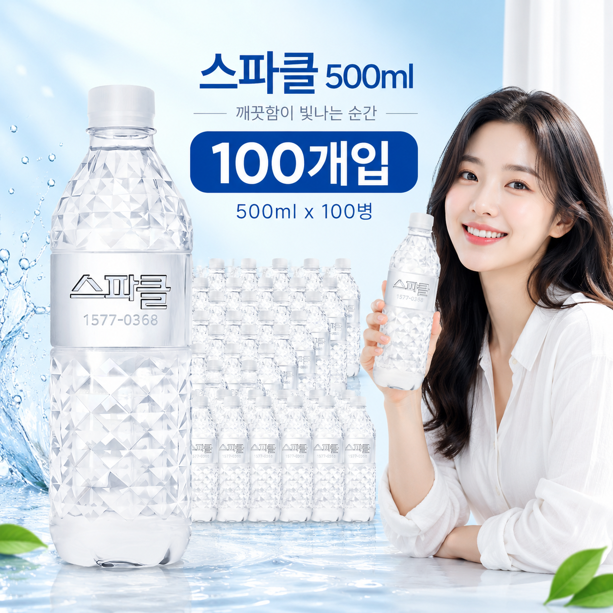 스파클 미니 생수 500ml 100개