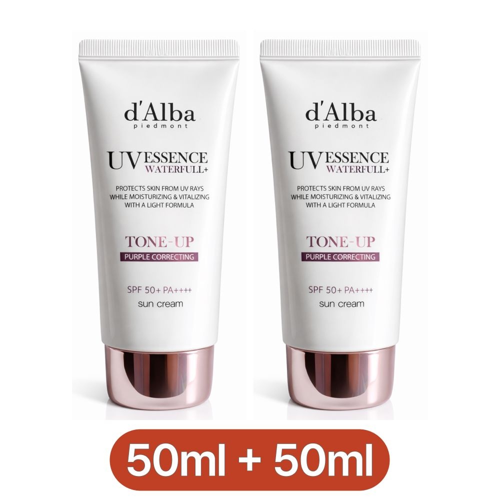 달바 퍼플 톤업 선크림 50ml 2개 비건 워터풀 보라 SPF50+ PA++++ 물광