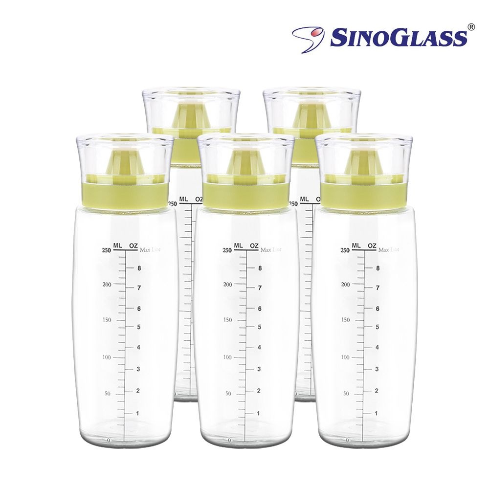 시노글라스 (현대Hmall) 시노글라스 원형 실리콘 오일병 그린 300ml 5P세트