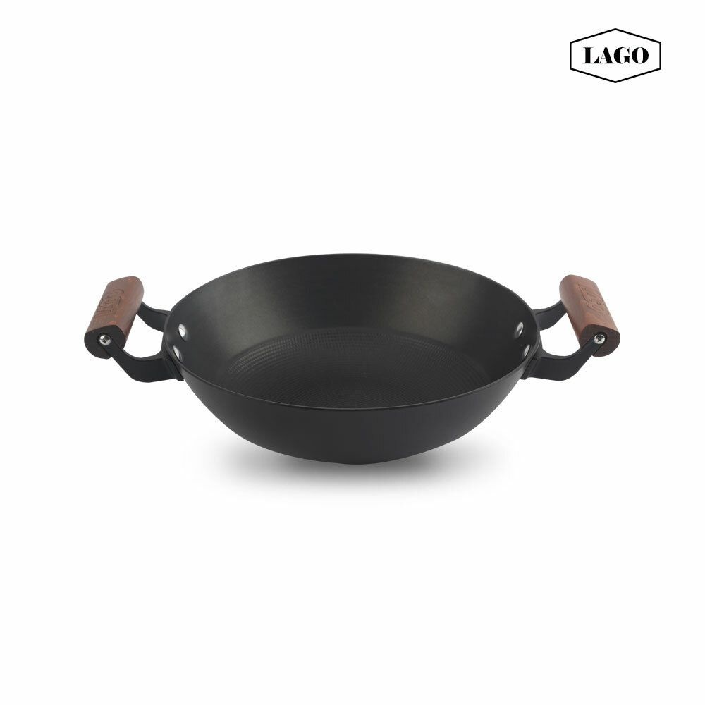 (현대Hmall) LAGO 3중코팅 인덕션 무쇠주물 양수 궁중팬 28cm K3462DI