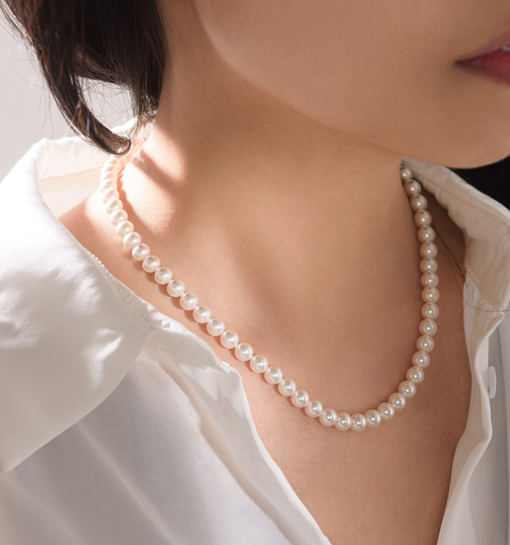 [당일발송] 롯데ON 단독 특가할인 50개 한정수량 미니골드 김천점 6mm 진주 비드 목걸이(스와) 14K NAMM4002 MNM00347