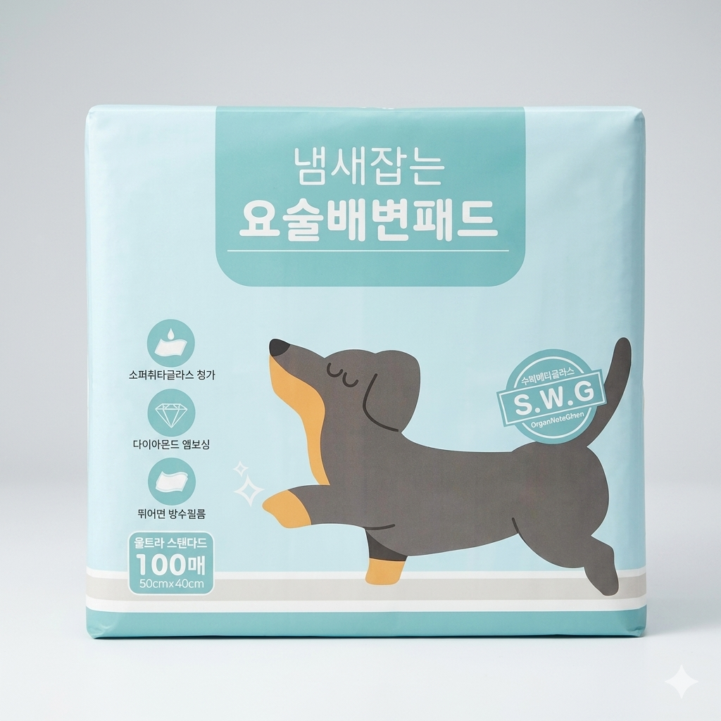 최신상 페츠모아 냄새잡는 요술 배변패드 울트라 표준형 400매 (100매 x 4팩)