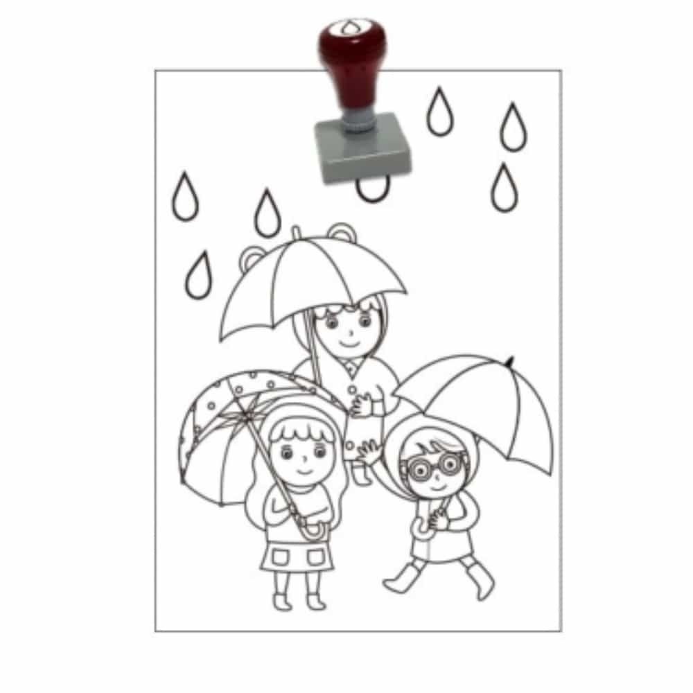 [만들기대장 도장]물방울스탬프-1(반품불가) 귀여운스탬프 빗방울모양