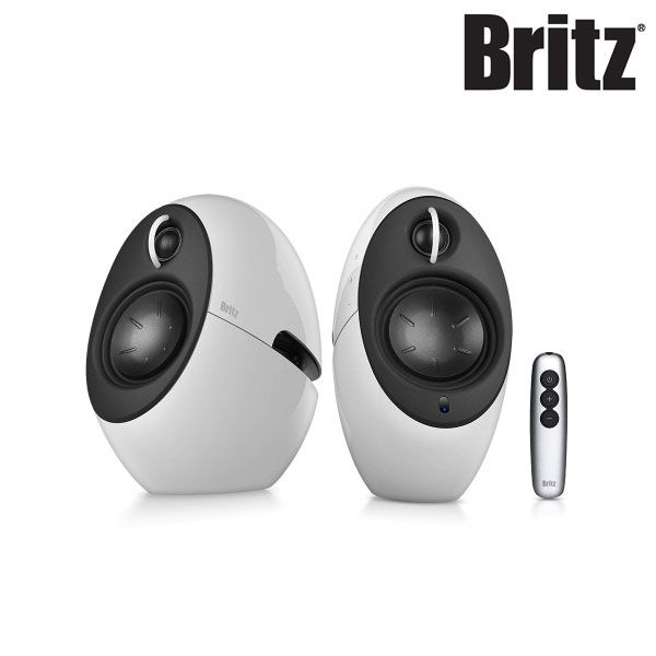 브리츠 E25 Luna Eclipse 2채널 Hi-Fi 북셀프 스피커 화이트