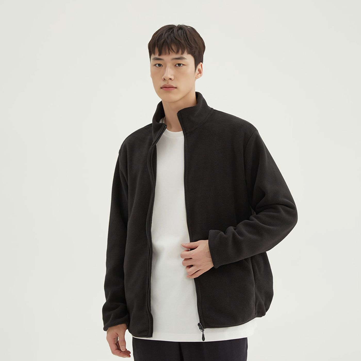 스파오 베이직 플리스 집업_SPFZF4TC20