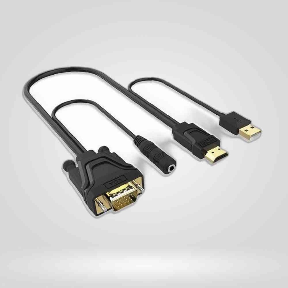 HDMI 컨버터 HDMI to VGA 케이블 일체형 dp케이블 1.4M hdmi젠더 mhl케이블