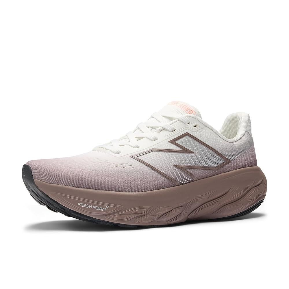 [해외] 뉴발란스 New Balance Women's Fresh Foam X 1080 V14 Running Shoe, Earth Shadow/Reflection/Urgent Red, 13 W