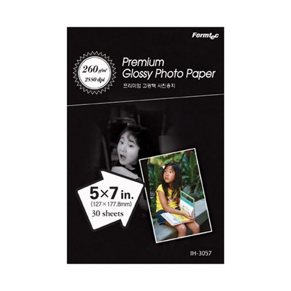 폼텍 프리미엄 고광택용지 5x7 30매 IH-3057